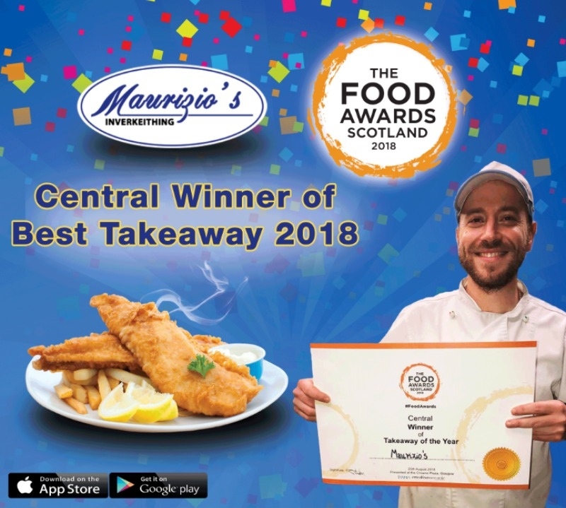 Maurizio’s Takeaway Inverkeithing Winner of the Best Takeaway 2018 Award 
