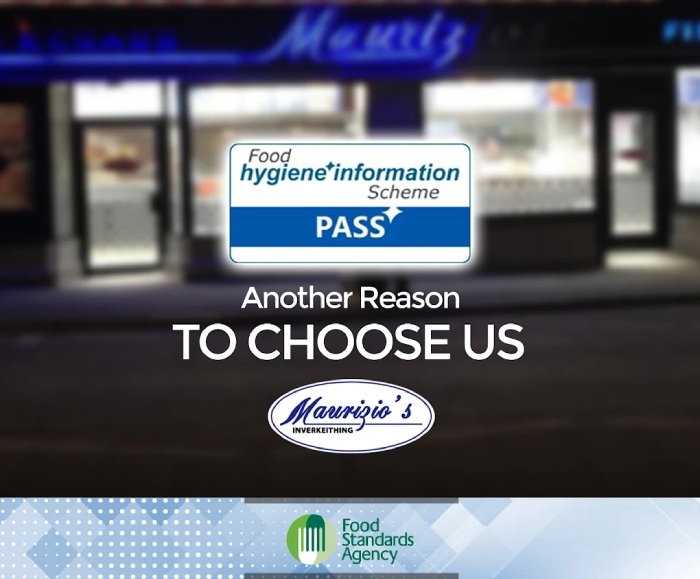 Food Hygiene Pass for Maurizio’s Takeaway in Inverkeithing 